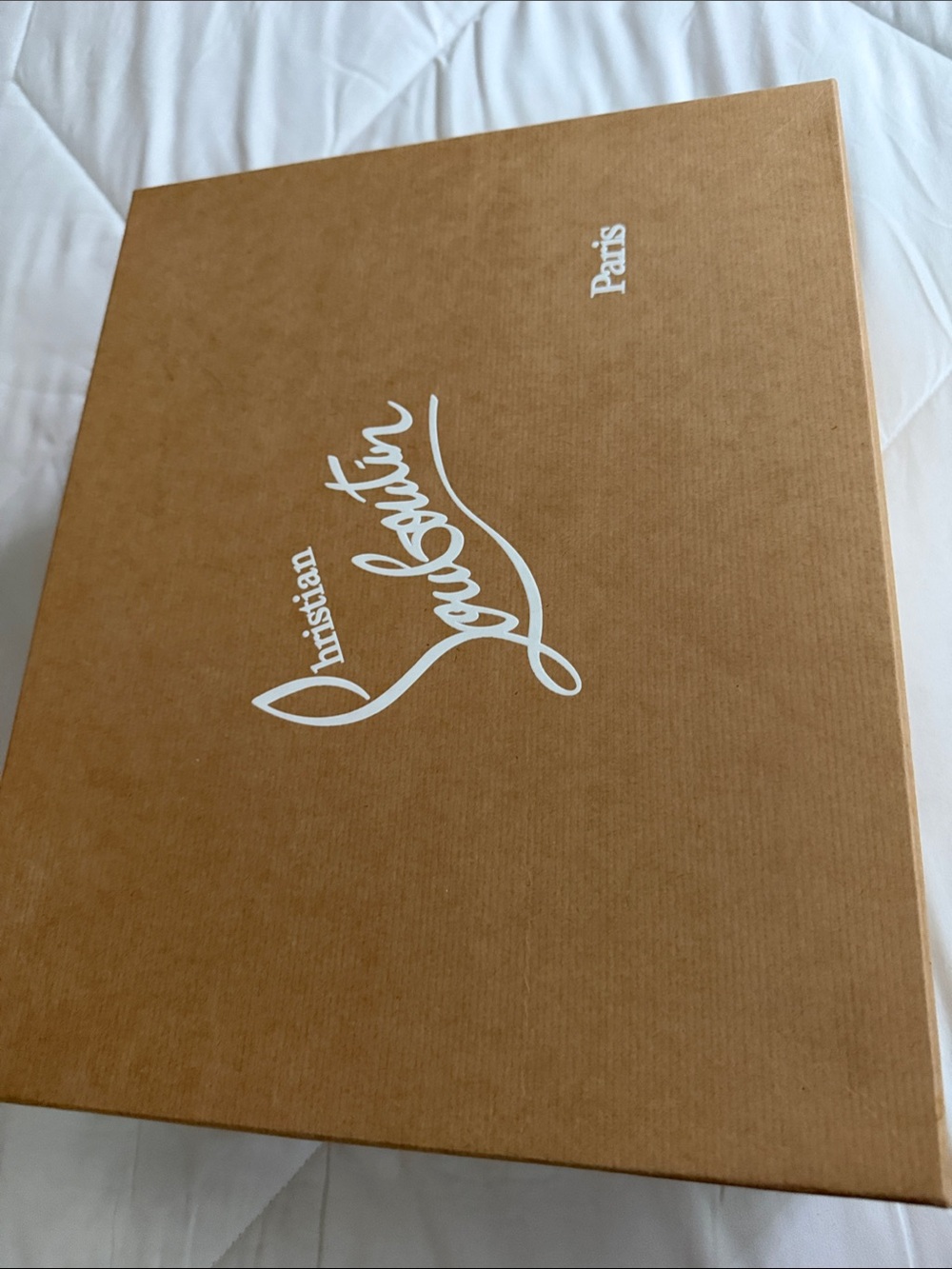 Christian Louboutin White Drawstring Dust Bags with Red Logo
